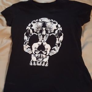 Kitty skull tee